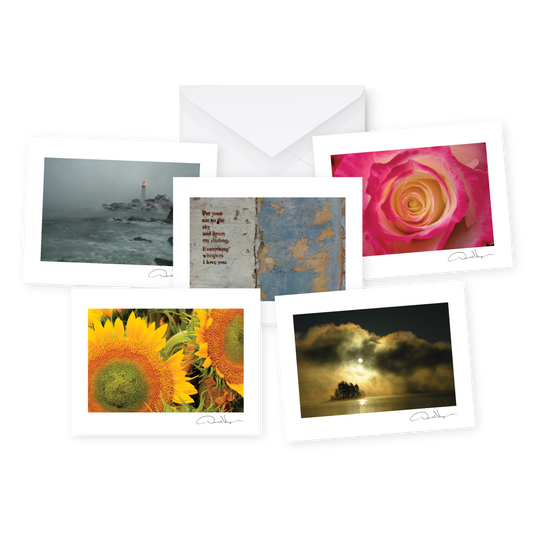 5 Flower, Landscape and Lighthouse Greeting Cards