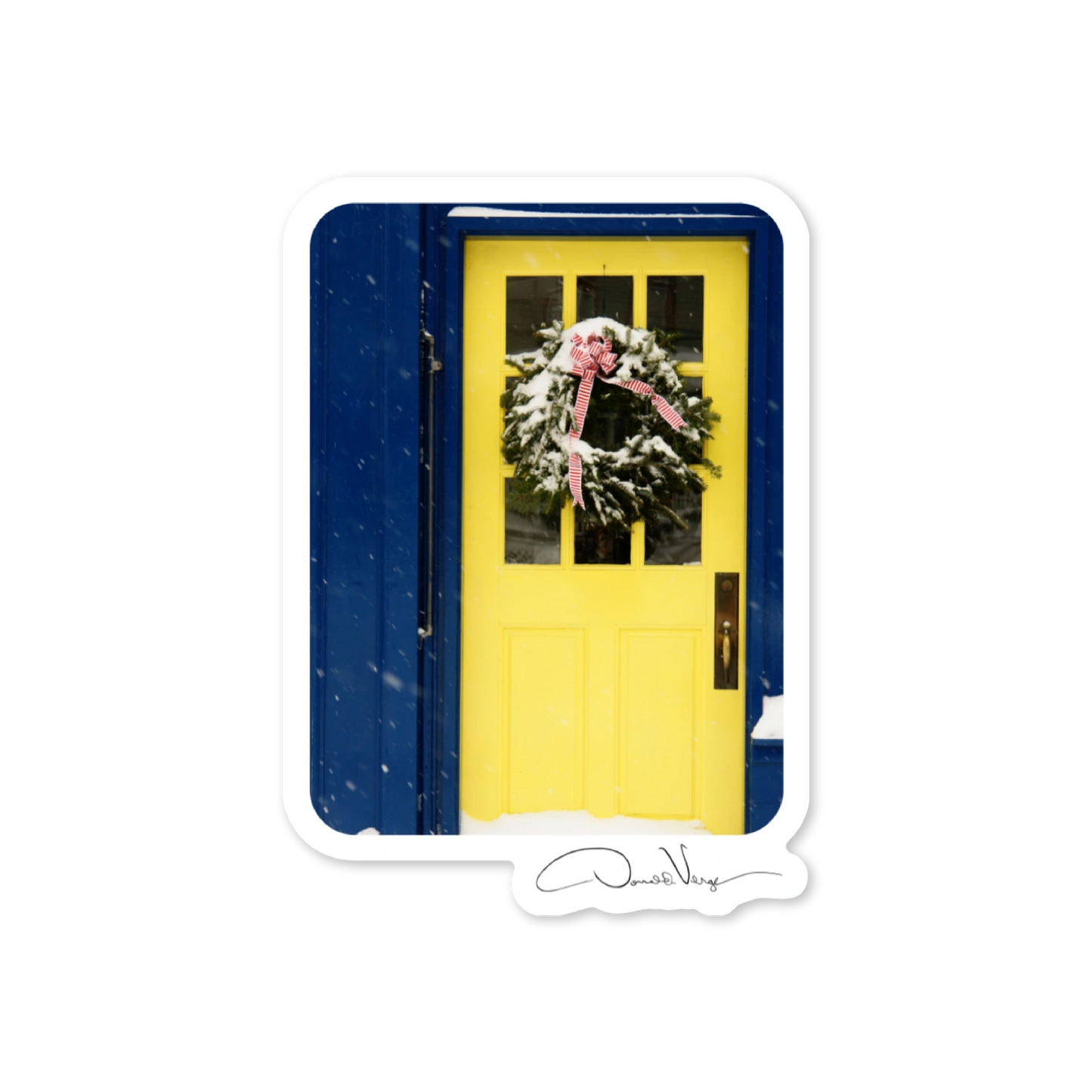 Christmas Door Vinyl Photography Sticker